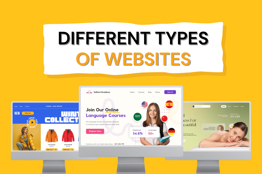 DIFFERENT TYPES OF WEBSITES